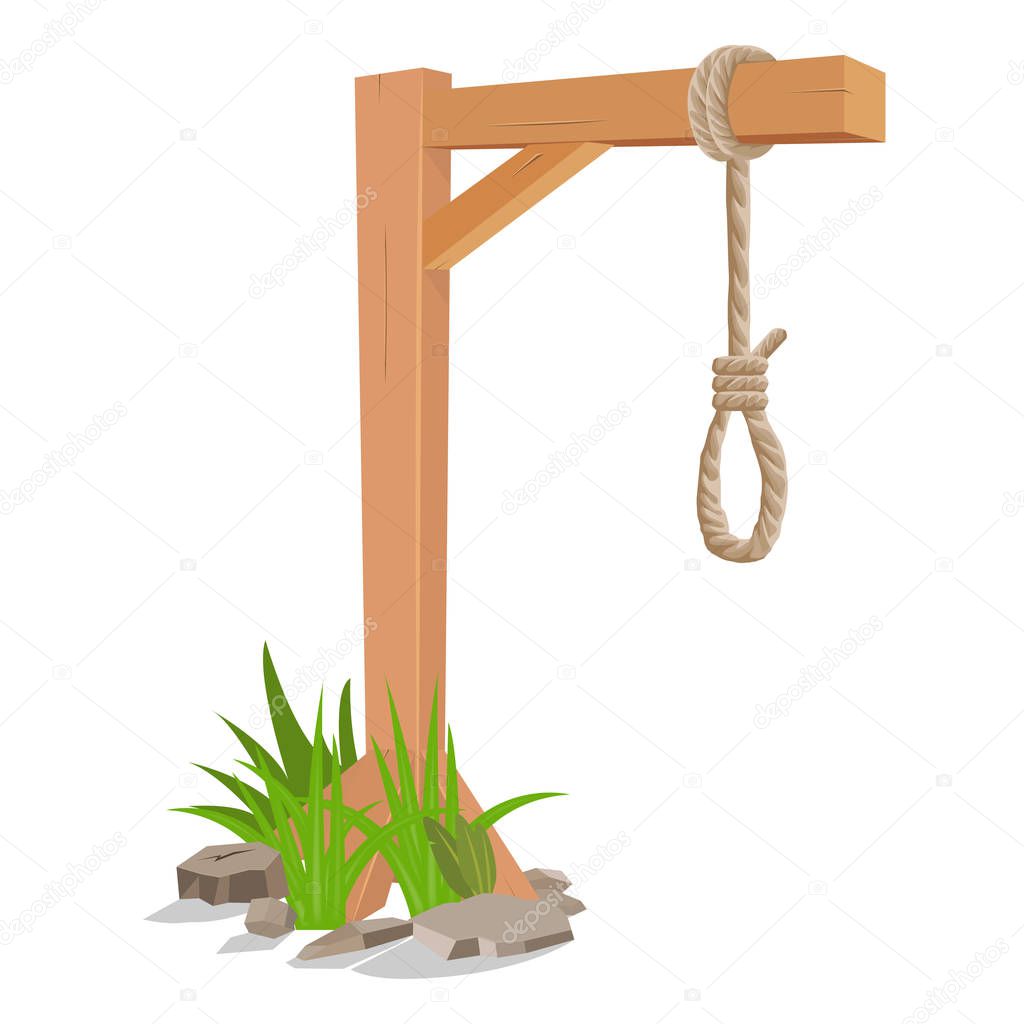 Gallows  with hanging rope