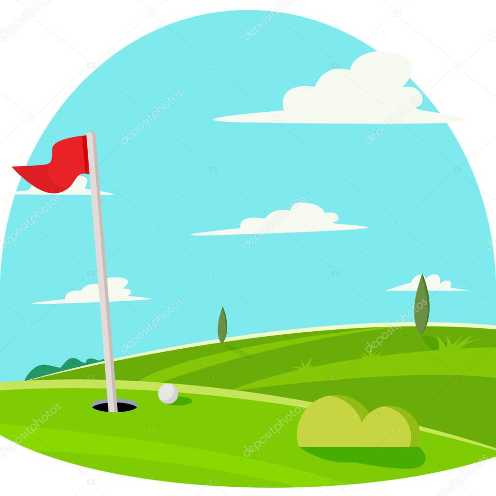 Golf background with ball