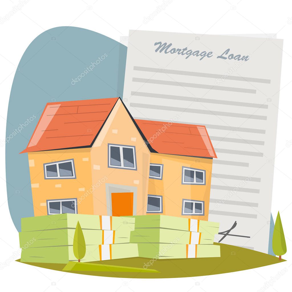 House mortgage loan concept