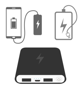 Güç banka Icons set