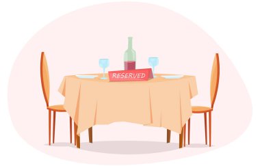 Epmty koltuk tabloyla ayrılmış Restoran