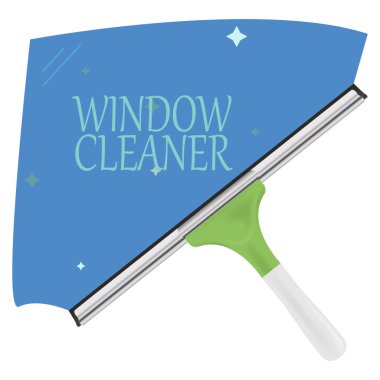 Sparkling clean window cleaner clipart