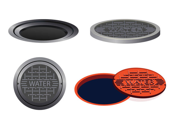 Man hole cover set