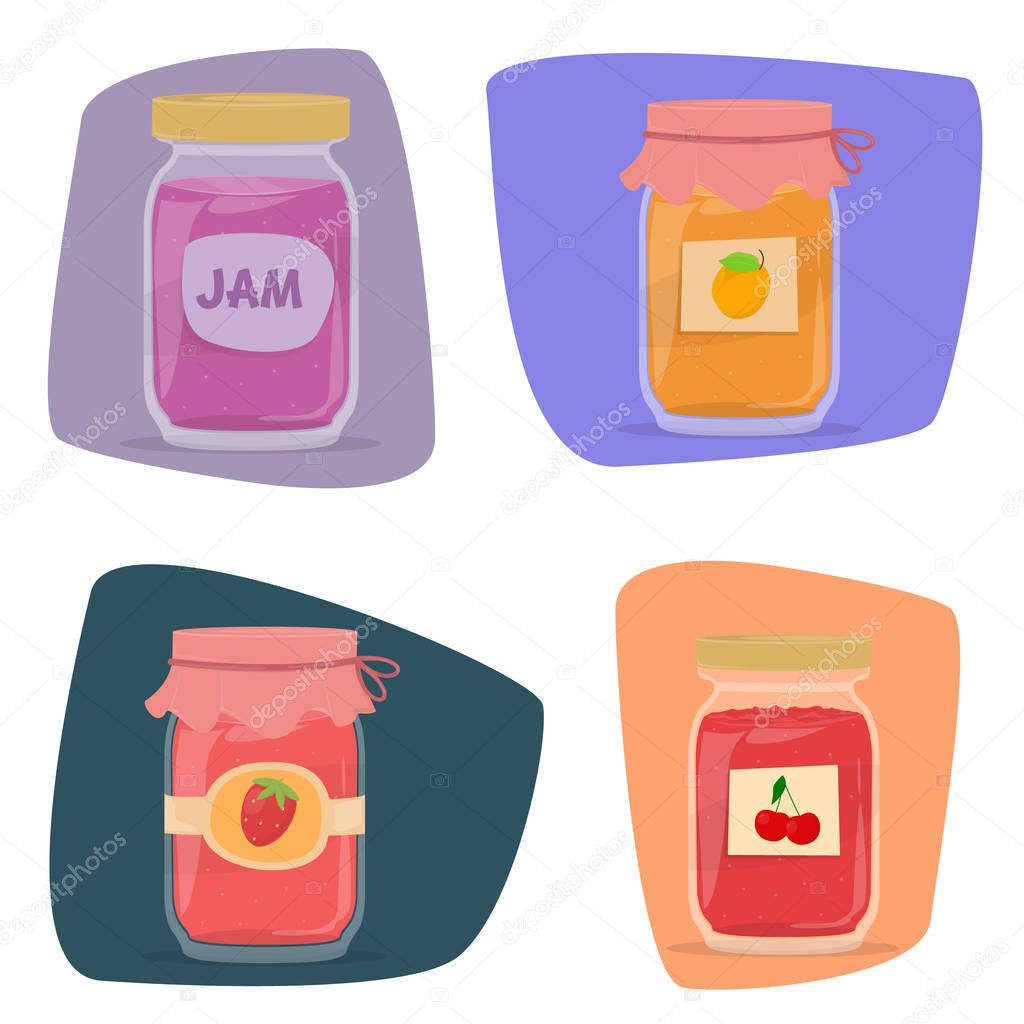 Jar of jam set