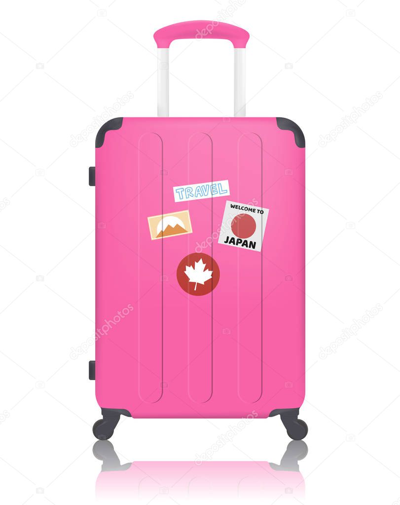 Plastic pink travel bag