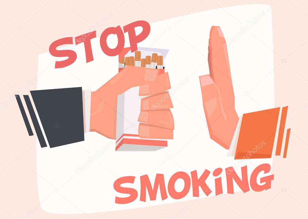 Reject cigarette offer concept