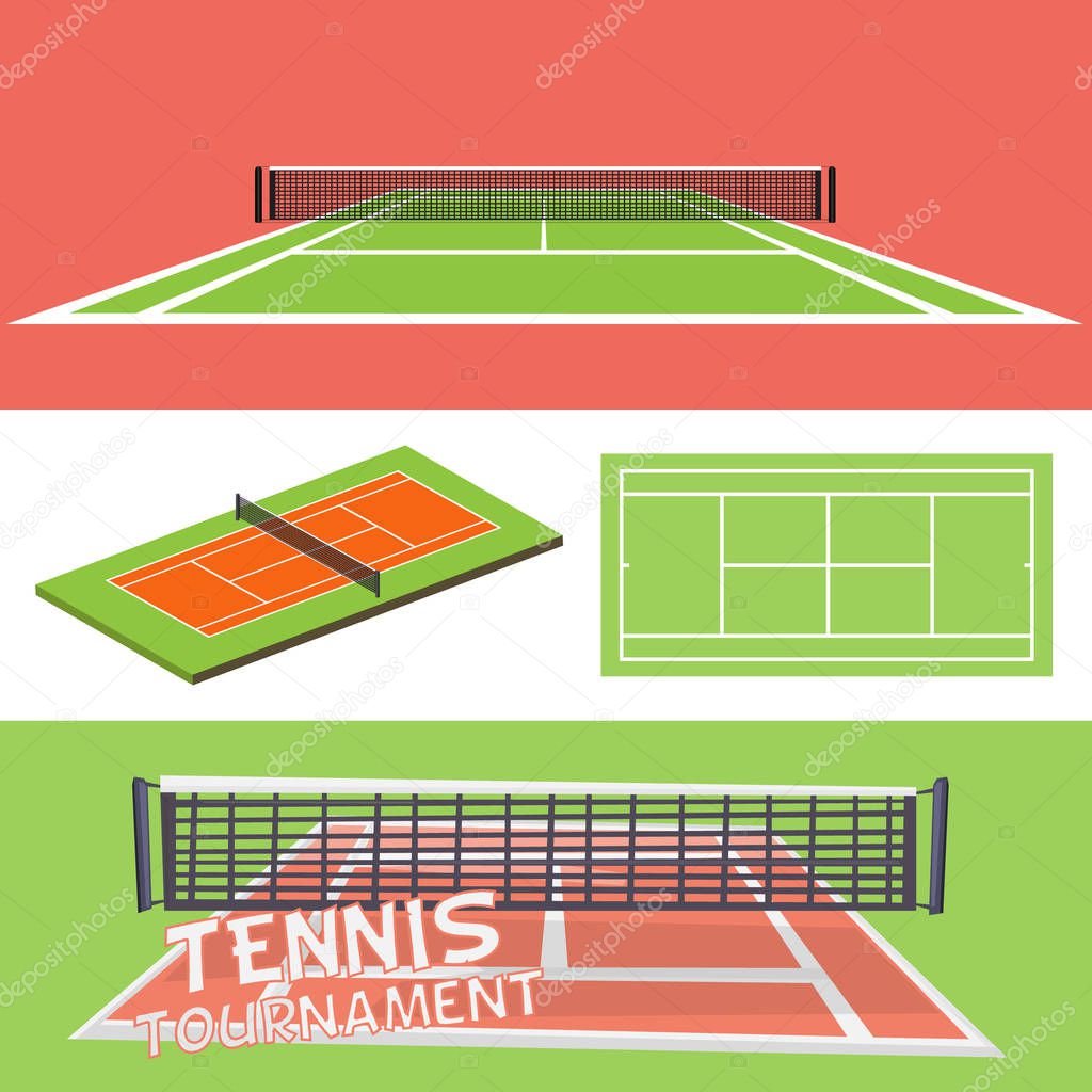 Tennis court grass and clay