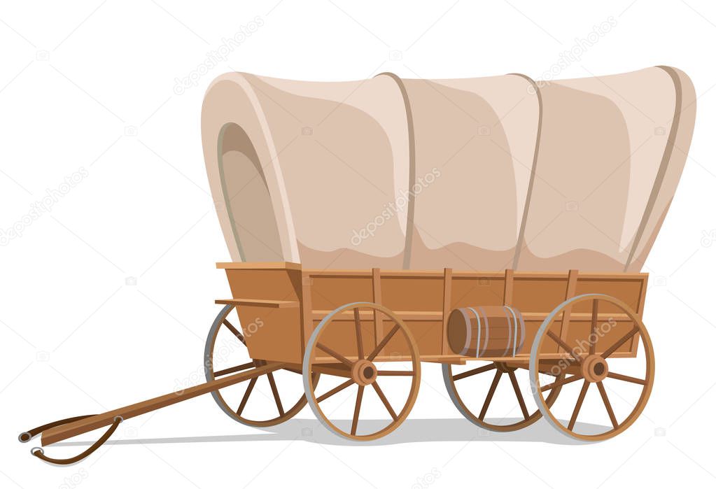 historic Wagon without horse
