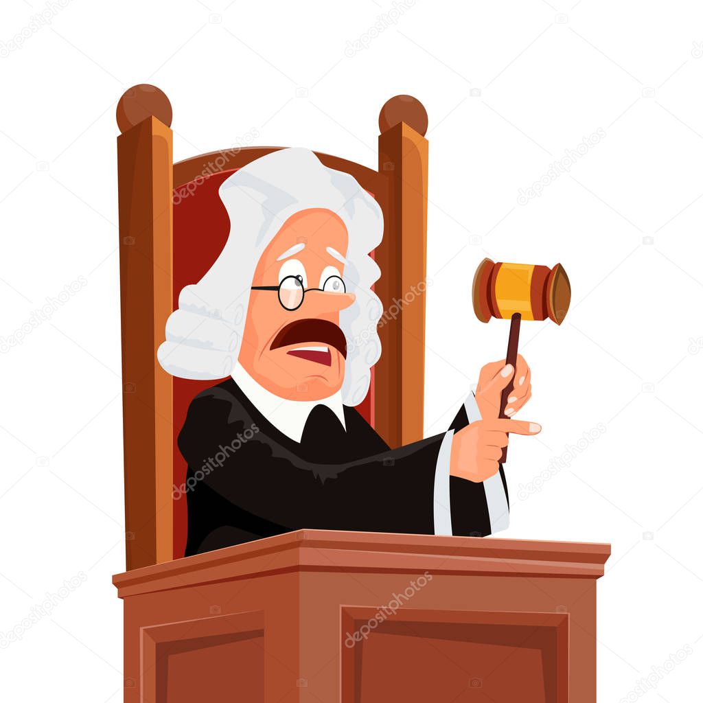Judge holding a gavel