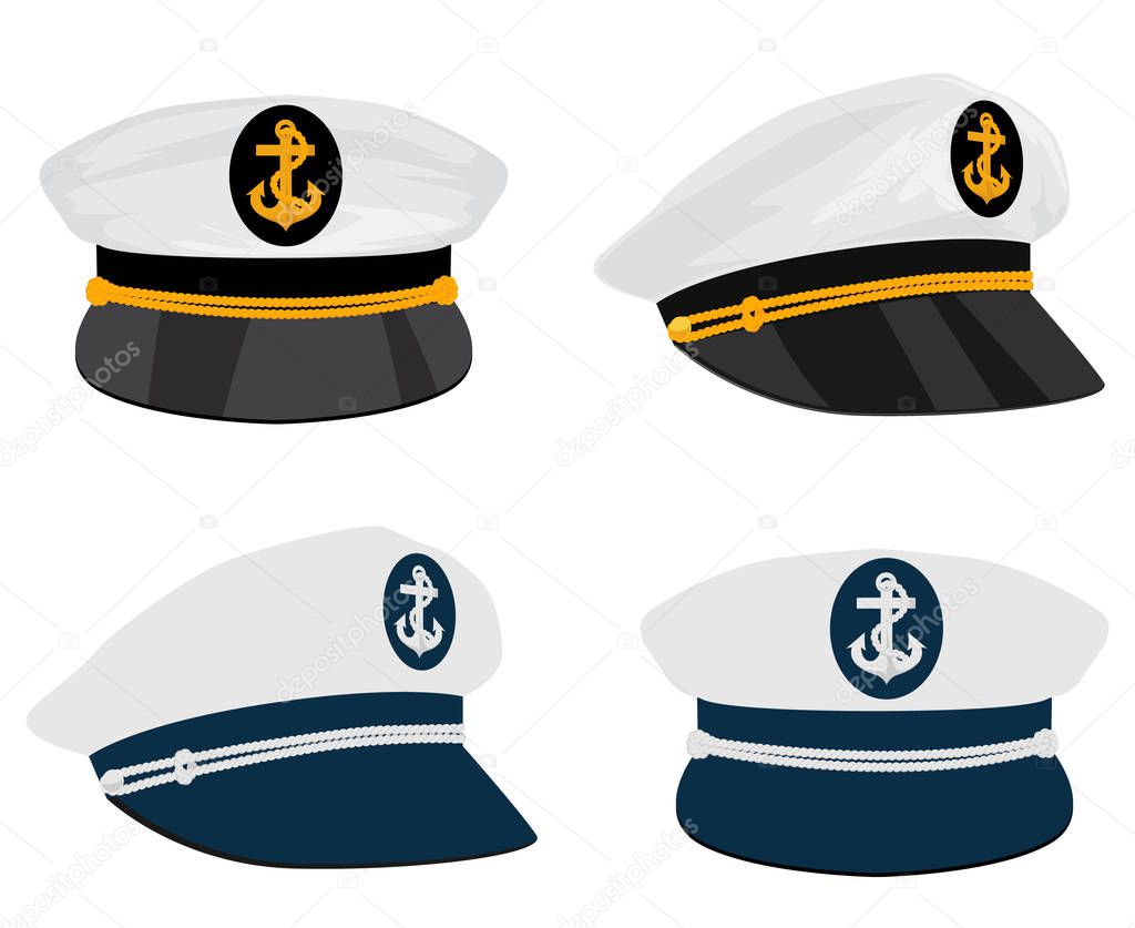 Captain sailor hat cartoon