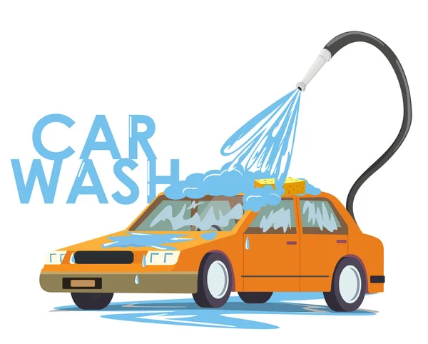 Car Car Washer — Stock Vector