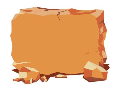 Büyük kayanın tablet çatlaklar ile