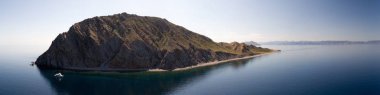Isla San diego, Baja California Sur, Meksika hava panoramik manzaralarını. Deniz cortez.