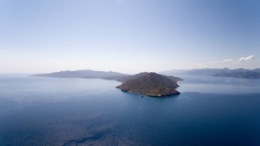 Isla San Jose, Baja California Sur, Meksika hava panoramik manzaralarını. Deniz cortez.