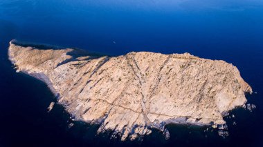 Isla San diego, Baja California Sur, Meksika hava panoramik manzaralarını. Deniz cortez.