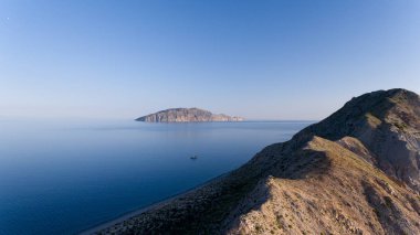Isla San diego, Baja California Sur, Meksika hava panoramik manzaralarını. Deniz cortez.