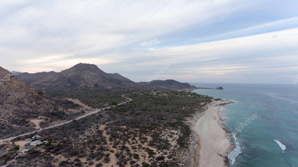 Aerial views from Cabo Pulmo national park, Baja California Sur, Mexico.