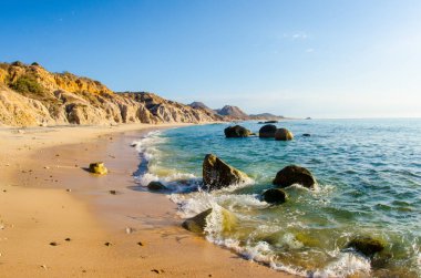 Bakış, deniz, Baja California sur Meksika çölün birleştiği deniz cortez, plajlarına.