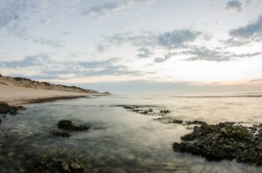 Bakış, deniz, Baja California sur Meksika çölün birleştiği deniz cortez, plajlarına.