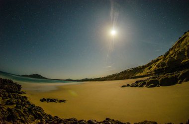 Bakış gelen bay, Cabo denizin Baja California sur Meksika çölün birleştiği Pulmo,.