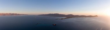 Isla San Jose, Baja California Sur, Meksika hava panoramik manzaralarını. Deniz cortez.