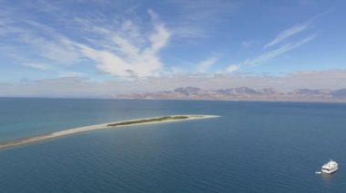 Isla San Jose, Baja California Sur, Meksika hava panoramik manzaralarını. Deniz cortez.