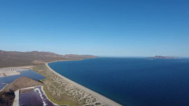 Isla San Jose, Baja California Sur, Meksika hava panoramik manzaralarını. Deniz cortez.