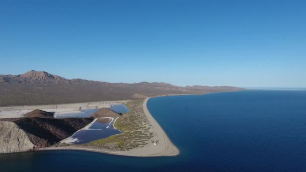 Vistas Panorámicas Aéreas Isla San José Baja California Sur México — Vídeo de stock