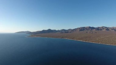 Isla San Jose, Baja California Sur, Meksika hava panoramik manzaralarını. Deniz cortez.