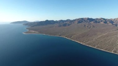 Isla San Jose, Baja California Sur, Meksika hava panoramik manzaralarını. Deniz cortez.