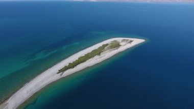 Isla San Jose, Baja California Sur, Meksika hava panoramik manzaralarını. Deniz cortez.