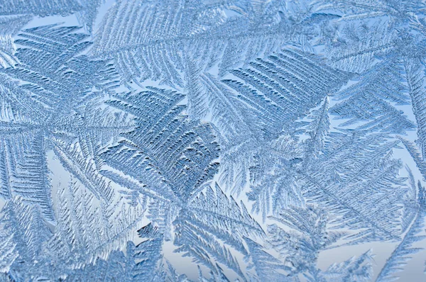 Frost on the window glass — Stock Photo, Image