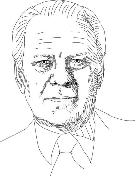Gerald Ford Prezydent Usa — Wektor stockowy
