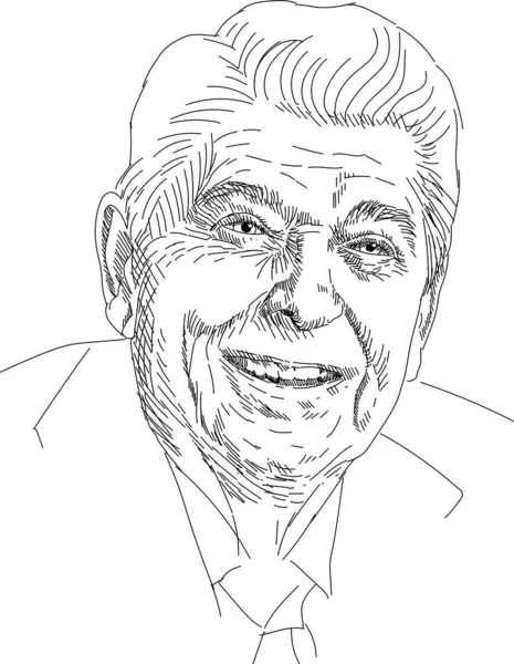 Ronald Reagan Usa President — Stock vektor