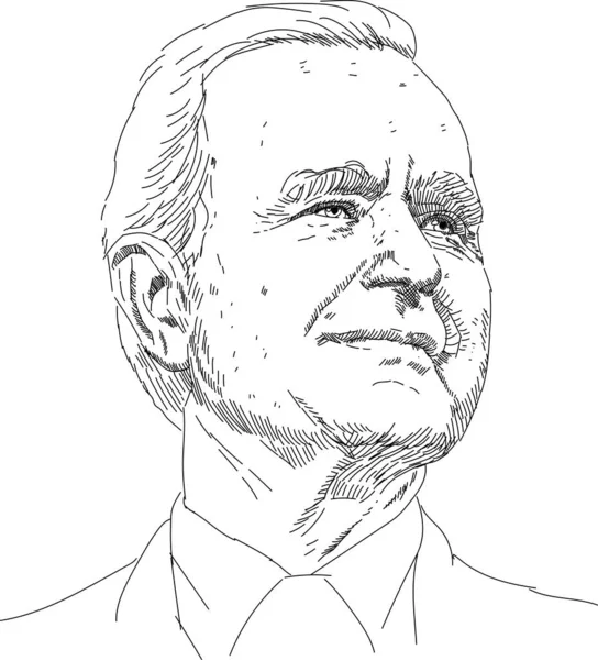 George Herbert Walker Bush Prezydent Usa — Wektor stockowy