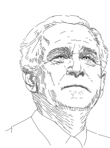 George Bush Anni Presidente Degli Stati Uniti — Vettoriale Stock