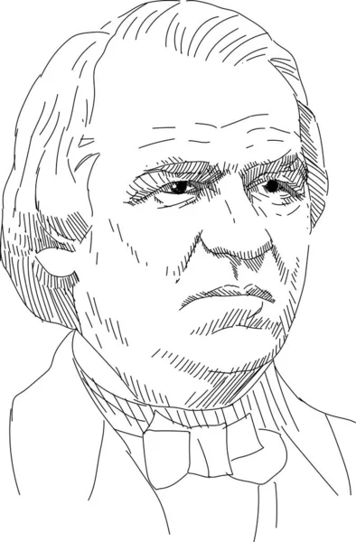 Andrew Johnson Amerikaanse President — Stockvector