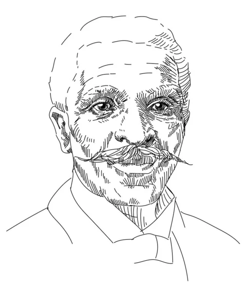 George Washington Carver Americano Nerd Micologo Chimico Educatore Insegnante Predicatore — Vettoriale Stock