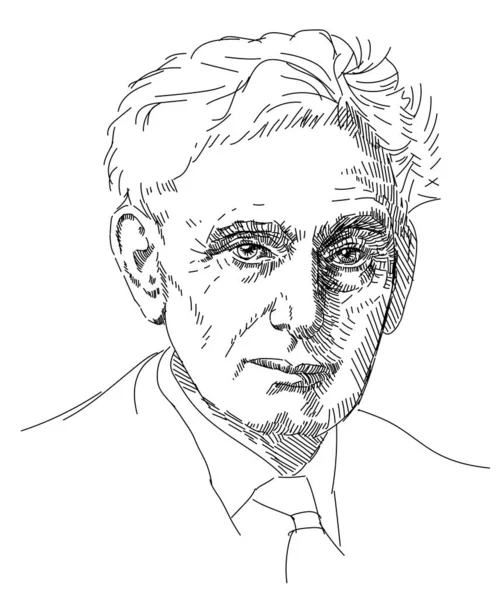 Louis Brandeis Advogado Americano Nomeado Homenagem Universidade Brandeis Membro Supremo —  Vetores de Stock