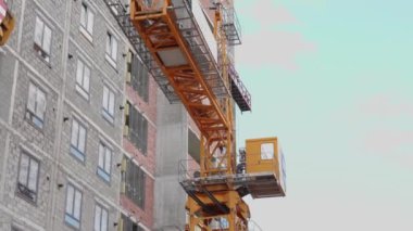 İnşaat vinci sökülmüş çalışma inşaatı