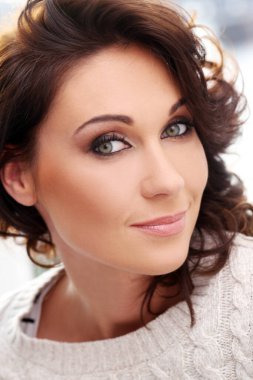 Kazaklı güzel kadın.