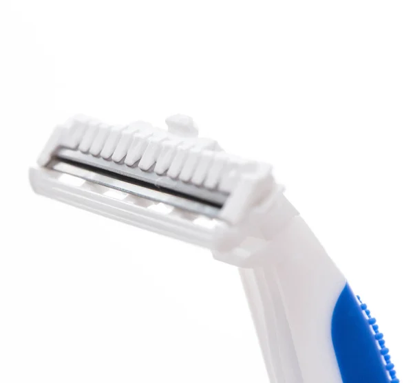 Picture White Blue Razor Men White Background — Stock Photo, Image