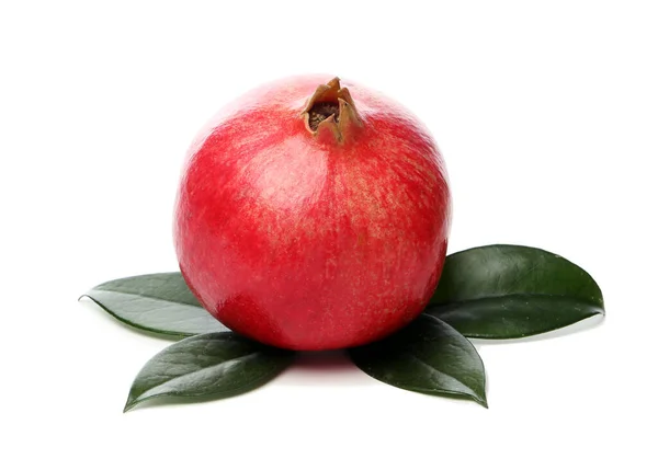 Lahodné Exotické Granátové Jablko Ovoce Bílém Pozadí — Stock fotografie