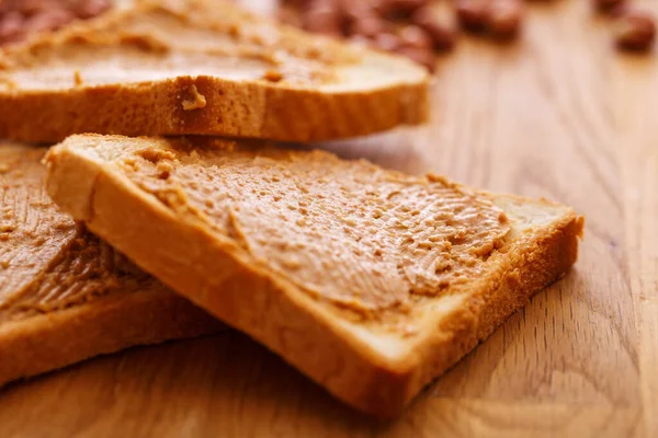 Güzel Yemek Fıstık Ezmesi Kremalı Tost — Stok fotoğraf