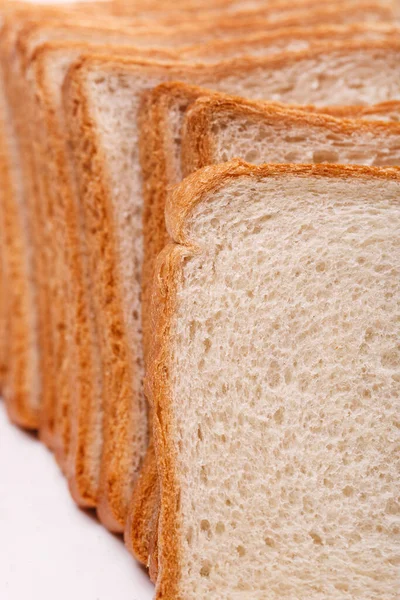 Comida Delicioso Pan Sobre Fondo Blanco — Foto de Stock