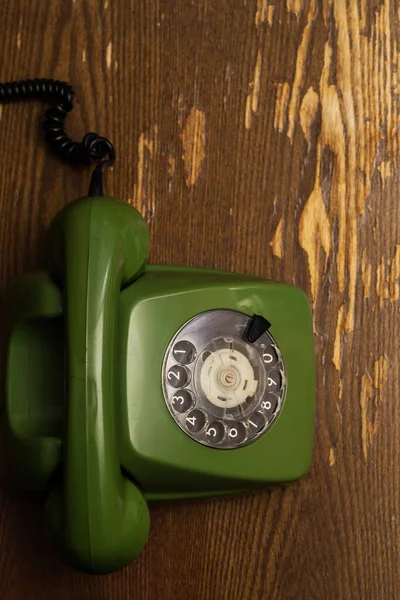 Старый Старинный Телефон Столе — стоковое фото