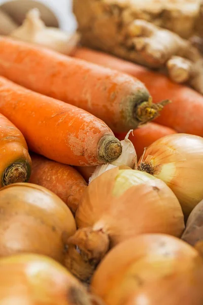 Ajo Zanahorias Patatas Jengibre Raíz Apio — Foto de Stock