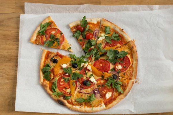 Delicious Pizza Table — Stock Photo, Image