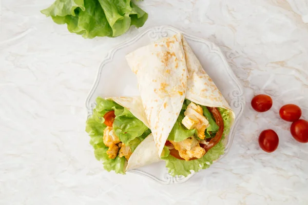 Leckere Tortilla Auf Dem Tisch — Stockfoto