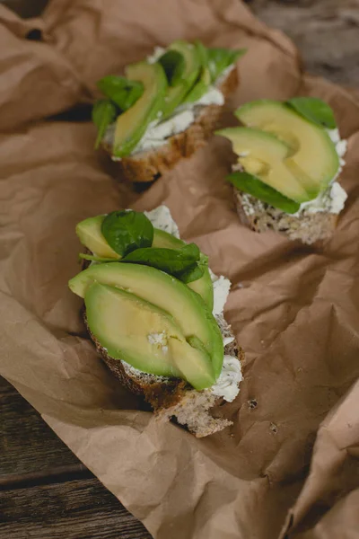 Comida Delicioso Sanduíche Mesa — Fotografia de Stock